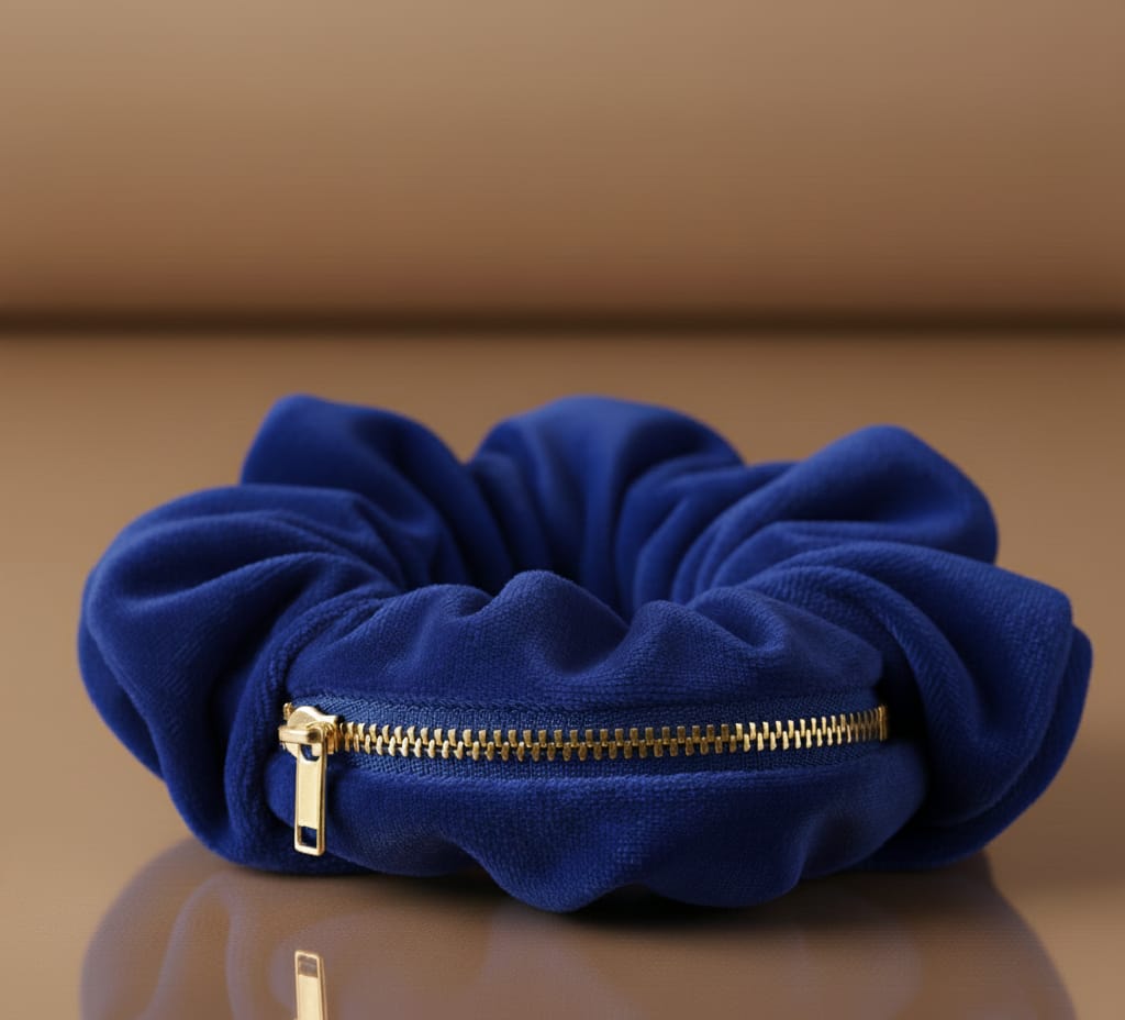 Scrunchies Deep Blue Velvet