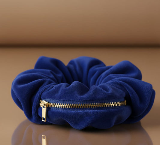 Scrunchies Deep Blue Velvet