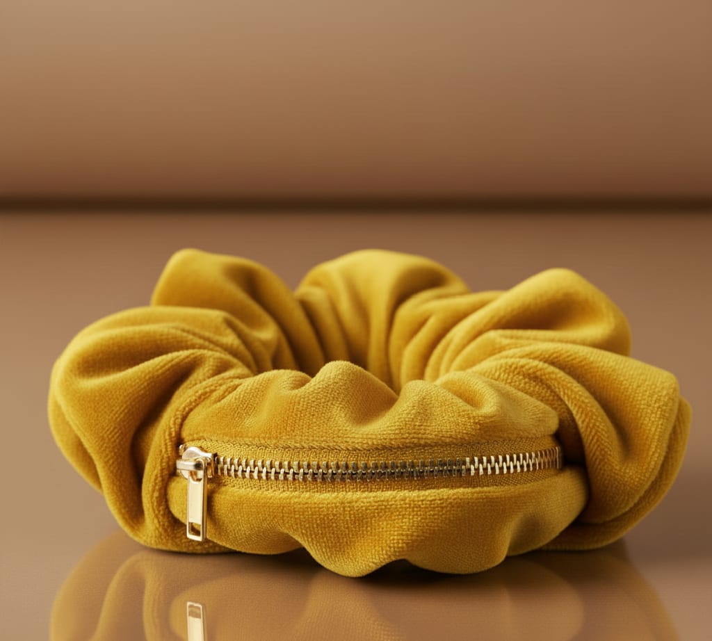 Scrunchie Yellow Velvet