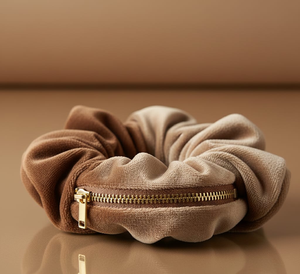 Scrunchie Beige Velvet