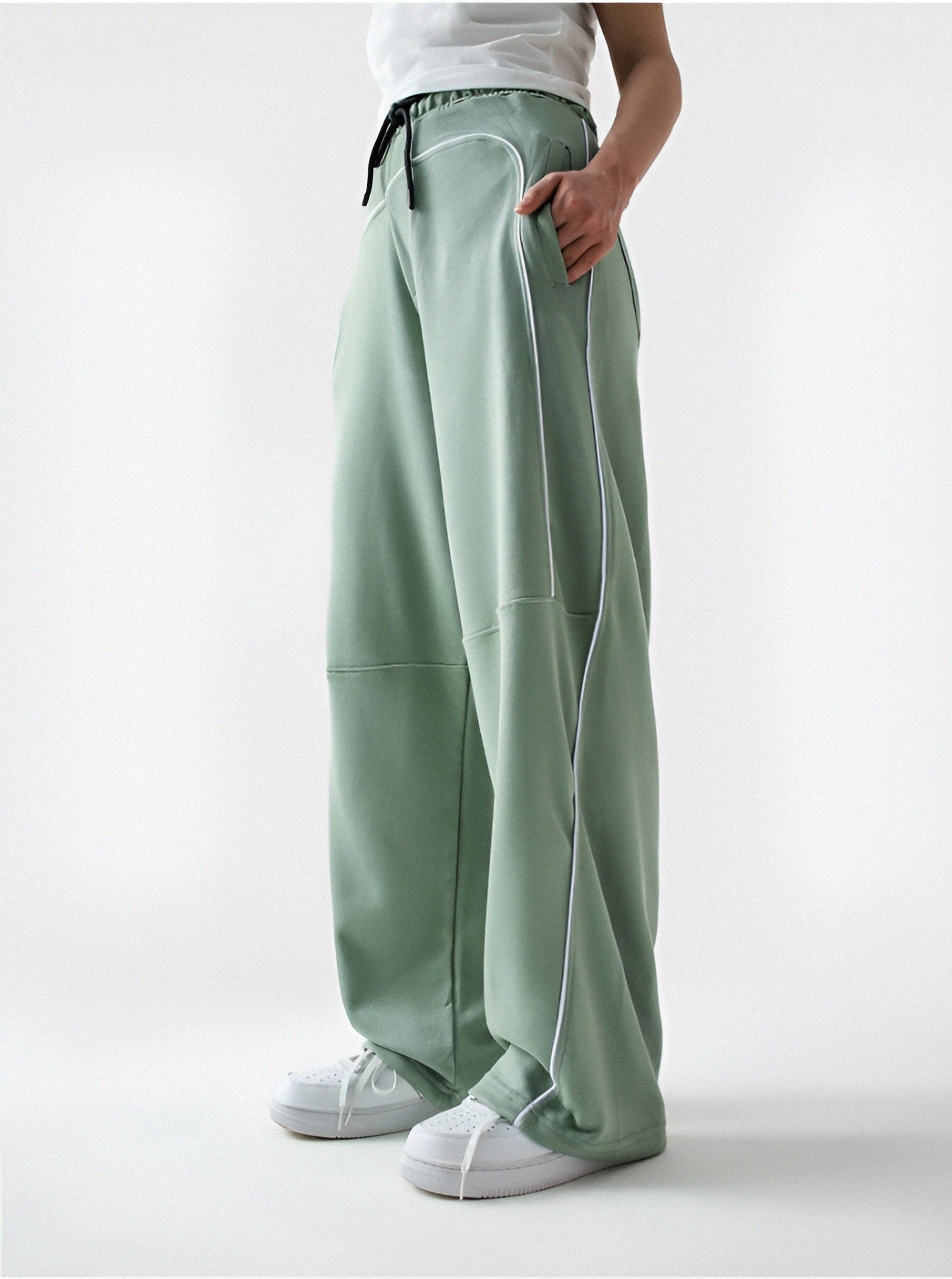 Piping Trouser | Sage Green